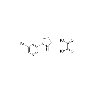 (S)-3-bromo-5-(pyrrolidin-2-yl)pyridine oxalate Structure