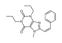7-methyl-8-[(E)-2-phenylethenyl]-1,3-dipropylpurine-2,6-dione Structure