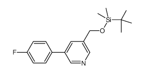 3-(tert-butyldimethylsilyloxymethyl)-5-(4-fluorophenyl)pyridine Structure