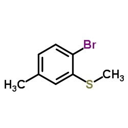 1-Bromo-4-methyl-2-(methylthio)benzene结构式