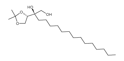 (2R,3S)-3,4-O-isopropylidene-2-tetradecyl-1,2,3,4-butanetetrol结构式