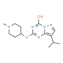 8-isopropyl-2-((1-methylpiperidin-4-yl)oxy)pyrazolo[1,5-a][1,3,5]triazin-4-ol Structure