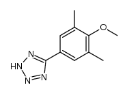 5-(4-methoxy-3,5-dimethylphenyl)-2H-tetrazole结构式