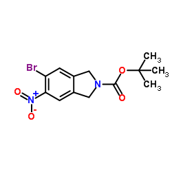 tert-butyl 5-bromo-6-nitroisoindoline-2-carboxylate结构式
