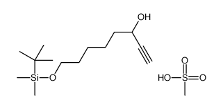 8-[tert-butyl(dimethyl)silyl]oxyoct-1-yn-3-ol,methanesulfonic acid Structure