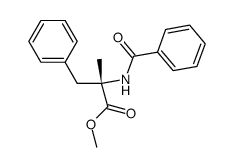 (2S)-2-benzoylamino-2-methyl-3-phenylpropionic acid methyl ester结构式