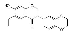 3-(2,3-Dihydro-benzo[1,4]dioxin-6-yl)-6-ethyl-7-hydroxy-chromen-4-one Structure