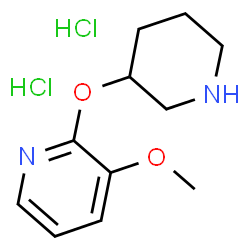 3-Methoxy-2-(piperidin-3-yloxy)pyridine dihydrochloride结构式