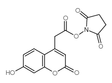 N-SUCCINIMIDYL 7-HYDROXY-4-COUMARINYL-AC structure