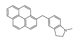 1-methyl-5-(pyren-1-ylmethyl)-2,3-dihydroindole结构式