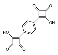 3-hydroxy-4-[4-(2-hydroxy-3,4-dioxocyclobuten-1-yl)phenyl]cyclobut-3-ene-1,2-dione Structure