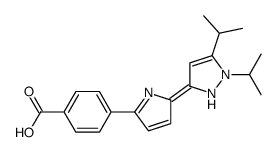 4-[(5Z)-5-[2,3-di(propan-2-yl)-1H-pyrazol-5-ylidene]pyrrol-2-yl]benzoic acid Structure