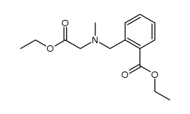 2-[(ethoxycarbonylmethyl-methyl-amino)-methyl]-benzoic acid ethyl ester结构式