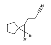 3-(2,2-dibromospiro[2.4]heptan-1-yl)prop-2-enenitrile结构式
