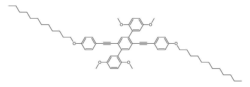 2',5'-Bis-(4-dodecyloxy-phenylethynyl)-2,5,2'',5''-tetramethoxy-[1,1';4',1'']terphenyl结构式