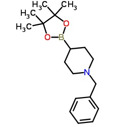 1-Benzyl-4-(4,4,5,5-tetramethyl-1,3,2-dioxaborolan-2-yl)piperidine结构式