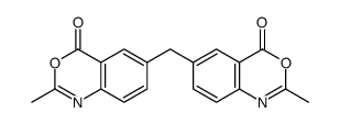 2-methyl-6-[(2-methyl-4-oxo-3,1-benzoxazin-6-yl)methyl]-3,1-benzoxazin-4-one结构式