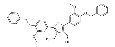 (2,5-bis(4-(benzyloxy)-3-methoxyphenyl)furan-3,4-diyl)dimethanol结构式