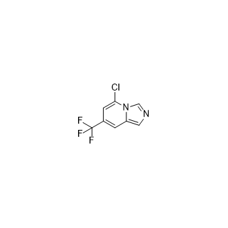 5-氯-7-(三氟甲基)咪唑并[1,5-a]吡啶结构式