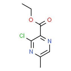 Ethyl 3-chloro-5-methylpyrazine-2-carboxylate结构式