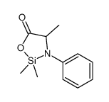 2,2,4-Trimethyl-3-phenyl-1-oxa-3-aza-2-silacyclopentan-5-one结构式