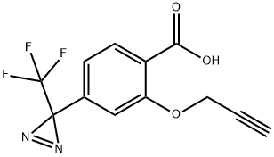 2-(丙-2-炔-1-基氧基)-4-(3-(三氟甲基)-3H-二氮杂萘-3-基)苯甲酸结构式