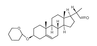 3β-(tetrahydropyran-2-yloxy)-23,24-dinorchol-5-en-22-al结构式