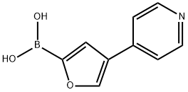 4-(Pyridin-4-yl)furan-2-boronic acid结构式