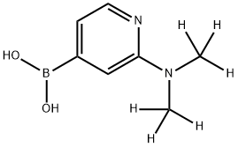 (2-(bis(methyl-d3)amino)pyridin-4-yl)boronic acid结构式