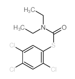 Carbamic acid,diethylthio-, S-(2,4,5-trichlorophenyl) ester (8CI) Structure