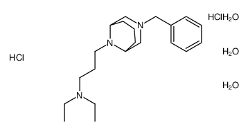 3-(3-benzyl-3-aza-9-azoniabicyclo[3.3.1]nonan-9-yl)propyl-diethylazanium,dichloride,trihydrate Structure