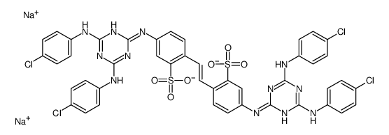 disodium 4,4'-bis[[4,6-bis(p-chloroanilino)-1,3,5-triazin-2-yl]amino]stilbene-2,2'-disulphonate picture