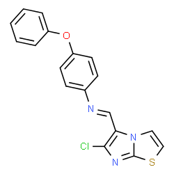 N-[(6-CHLOROIMIDAZO[2,1-B][1,3]THIAZOL-5-YL)METHYLENE]-4-PHENOXYANILINE Structure