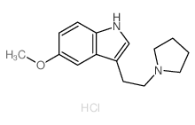 1H-Indole,5-methoxy-3-[2-(1-pyrrolidinyl)ethyl]-, hydrochloride (1:1)结构式