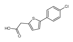 2-(5-(4-chlorophenyl)thiophen-2-yl)acetic acid Structure