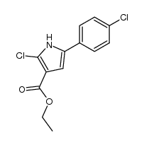 Ethyl 2-chloro-5-(4-chlorophenyl)-1H-pyrrole-3-carboxylate Structure