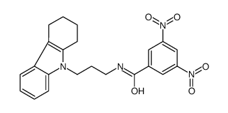 3,5-Dinitro-N-[3-(1,2,3,4-tetrahydro-9H-carbazol-9-yl)propyl]benzamide结构式