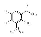 4'',5''-dichloro-2''-hydroxy-3''-nitroacetophenone结构式
