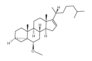 6β-methoxy-3α,5-cyclo-5α-cholest-16-ene Structure