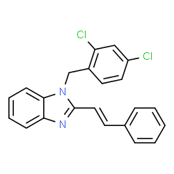 1-(2,4-DICHLOROBENZYL)-2-STYRYL-1H-1,3-BENZIMIDAZOLE结构式