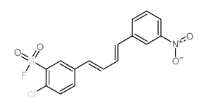Benzenesulfonylfluoride, 2-chloro-5-[4-(3-nitrophenyl)-1,3-butadien-1-yl]- Structure