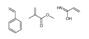 methyl 2-methylprop-2-enoate,prop-2-enamide,styrene Structure