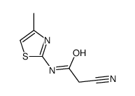 2-cyano-N-(4-methyl-1,3-thiazol-2-yl)acetamide结构式