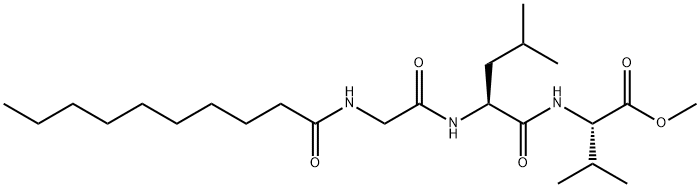 N-(1-Oxodecyl)-Gly-L-Leu-L-Val-OMe结构式