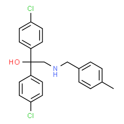 1,1-BIS(4-CHLOROPHENYL)-2-[(4-METHYLBENZYL)AMINO]-1-ETHANOL structure