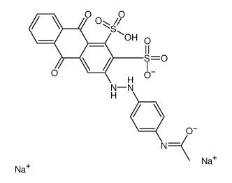 disodium [[4-(acetylamino)phenyl]amino]amino-9,10-dihydro-9,10-dioxoanthracenedisulphonate Structure