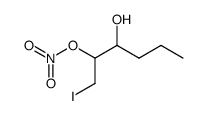 1-iodo-2-nitrooxy-hexan-3-ol结构式