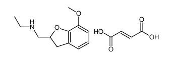 ethyl-[(7-methoxy-2,3-dihydro-1-benzofuran-2-yl)methyl]azanium,(Z)-4-hydroxy-4-oxobut-2-enoate结构式
