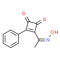 3-Cyclobutene-1,2-dione, 3-[1-(hydroxyimino)ethyl]-4-phenyl- (9CI) structure