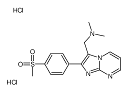 N,N-dimethyl-1-[2-(4-methylsulfonylphenyl)imidazo[1,2-a]pyrimidin-3-yl]methanamine,dihydrochloride Structure